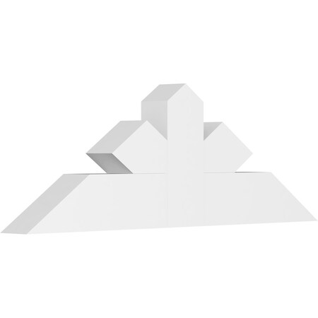 Ekena Millwork Saratoga Architectural Grade PVC Gable Bracket, 48"W x 16"H x 4"D x 6"F, 8/12 Pitch GBP048X16X0406SAR00